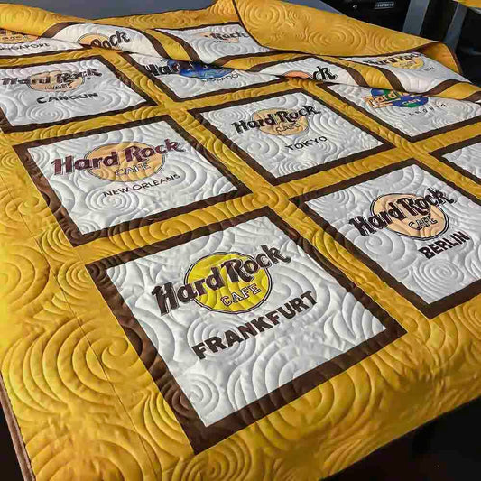Custom Framed T‑Shirt Quilt  (12-42 blocks) – Deposit Only