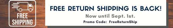 Return UPS shipping is FREE for all orders to the 48 contiguous states and Washington DC.